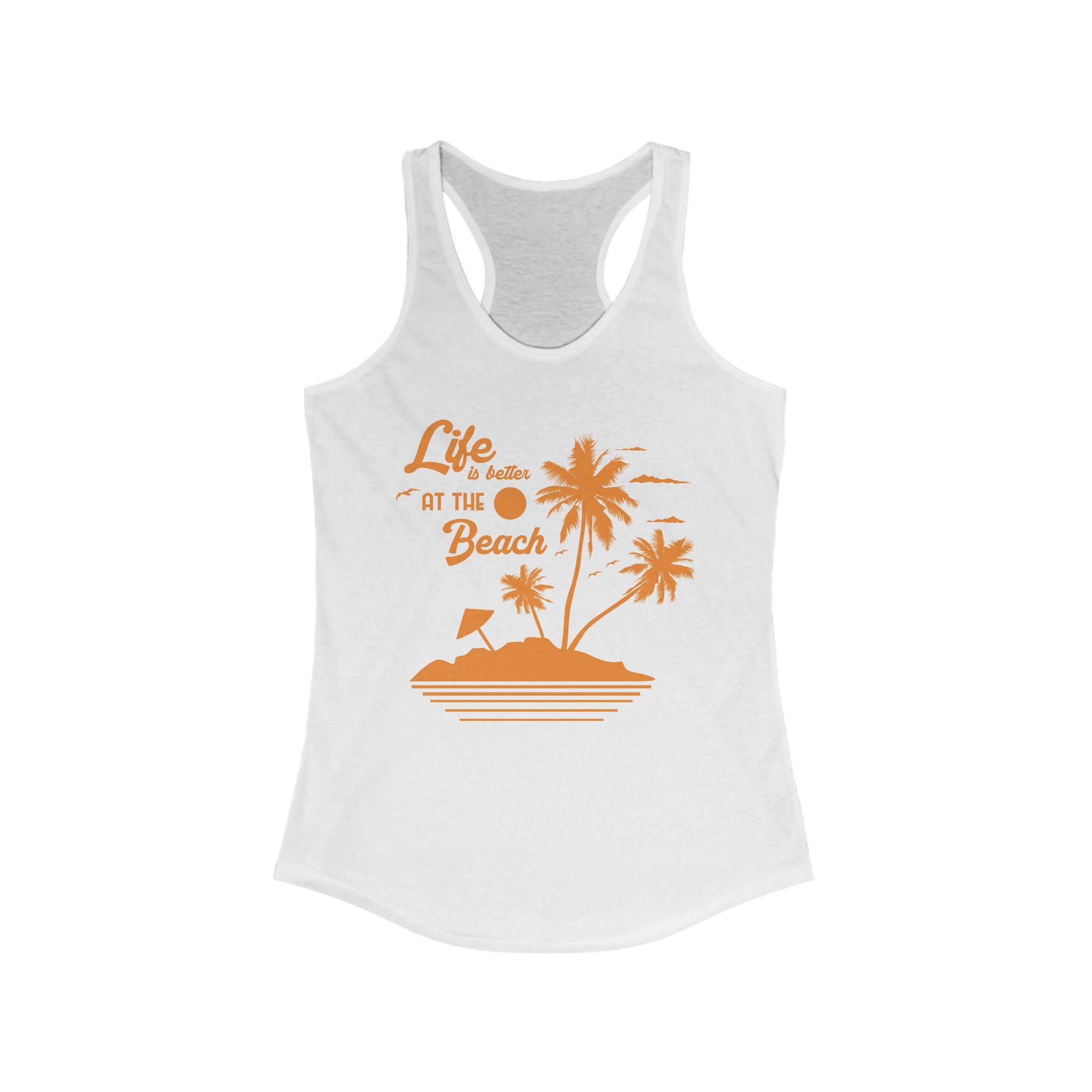 Beach Vibes Racerback Tank - Perfect for Summer, Vacation, Mermaid Lovers, Pool Days, Gift for Her